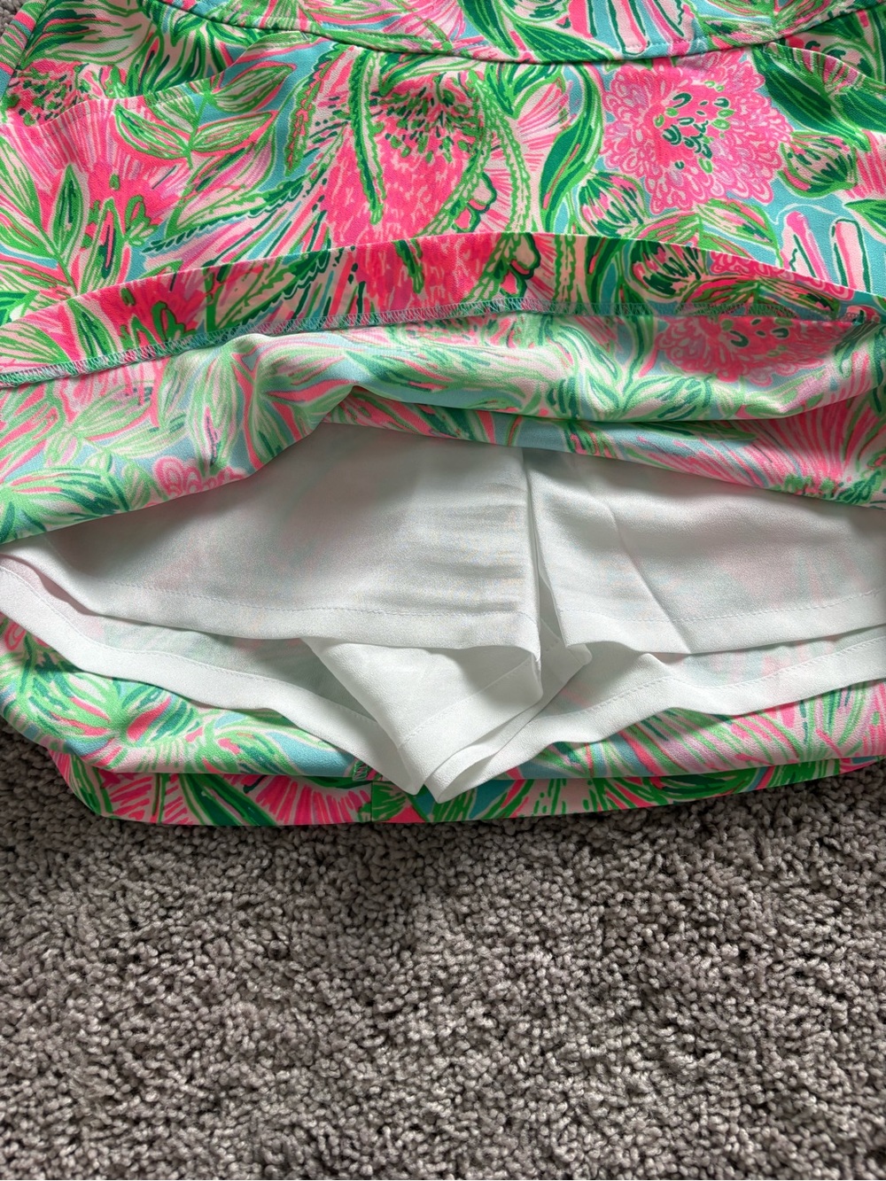 Lilly Pulitzer Pink and Green Floral Mini Skirt - Picture 5 of 6